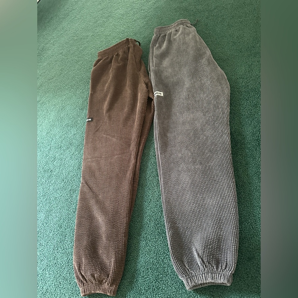 WHITE FOX women’s joggers, chocolate & blue color , both size M